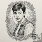 A graphic novel portrait of ferris bueller, f… – tattoo sketch (№1753134893_0, 21.07.2025 21:54) — tattoovalue.net