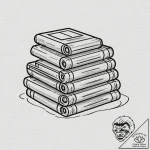 Tattoo design a stack of retro gaming cartrid… – tattoo sketch (№1753134972_0, 21.07.2025 21:56) — tattoovalue.net