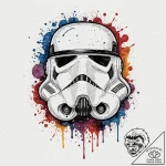 19. trash polka style tattoo of a stormtroope… – tattoo sketch (№1753135129_0, 21.07.2025 21:58) — tattoovalue.net