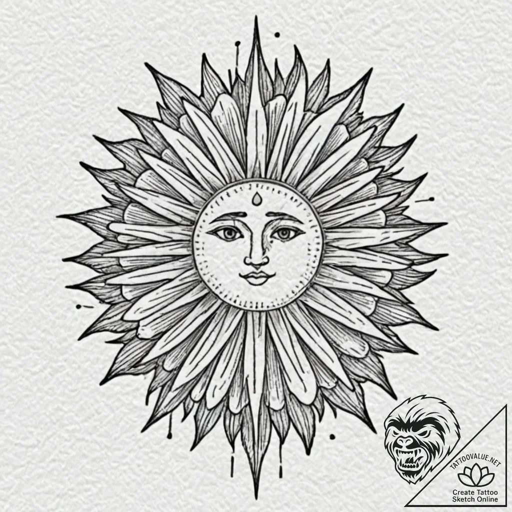 Tattoo design a zodiac symbol with a bold, st... - tattoo sketch (№1753135208_0, 21.07.2025 22:00) — tattoovalue.net