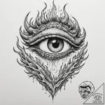 Tattoo sketch a dragon’s eye peering through… – tattoo sketch (№1753135363_0, 21.07.2025 22:02) — tattoovalue.net