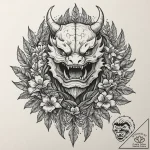 A tattoo design of a slavic warrior’s helmet… – tattoo sketch (№1753135568_0, 21.07.2025 22:06) — tattoovalue.net