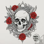 Seagull, concept art for tattoo, chicano tatt… – tattoo sketch (№1753136247_0, 21.07.2025 22:17) — tattoovalue.net
