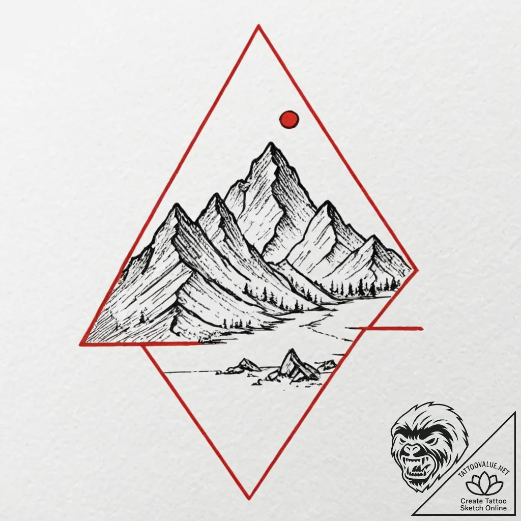 Peak ace, concept art for tattoo, on a clean... - tattoo sketch (№1753136714_0, 21.07.2025 22:25) — tattoovalue.net