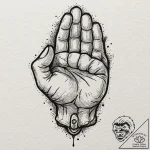 Tattoo design a clenched fist made of stylize… – tattoo sketch (№1753136791_0, 21.07.2025 22:26) — tattoovalue.net