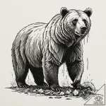 Tattoo sketch a detailed grizzly bear in a po… – tattoo sketch (№1753137725_0, 21.07.2025 22:42) — tattoovalue.net