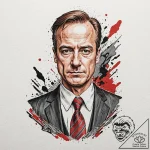 A graphic novel portrait of the main characte… – tattoo sketch (№1753137812_0, 21.07.2025 22:43) — tattoovalue.net