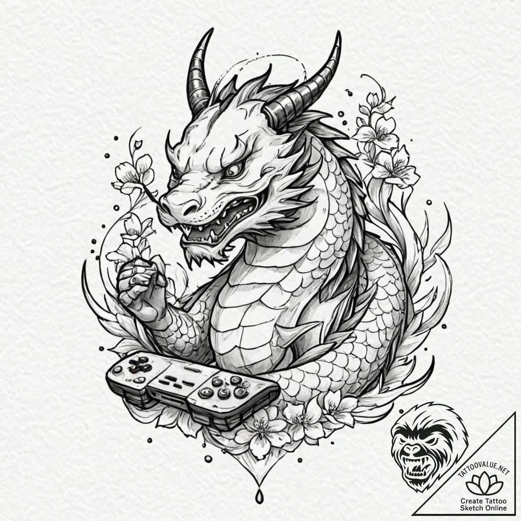 р“сђсѓрїрїр° 10: gamer equipment & setup (рр... - tattoo sketch (№1753138064_0, 21.07.2025 22:47) — tattoovalue.net