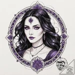 A neo-traditional portrait of a beautiful and… – tattoo sketch (№1753138573_0, 21.07.2025 22:56) — tattoovalue.net