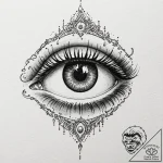 A dotwork tattoo design of the voight-kampff… – tattoo sketch (№1753139080_0, 21.07.2025 23:04) — tattoovalue.net