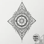 Tattoo sketch: a cluster of lunitsa symbols,… – tattoo sketch (№1753139166_0, 21.07.2025 23:06) — tattoovalue.net