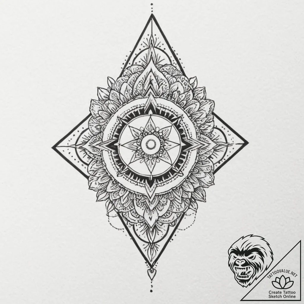 Tattoo sketch: a cluster of lunitsa symbols,... - tattoo sketch (№1753139166_0, 21.07.2025 23:06) — tattoovalue.net