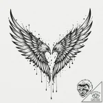 Tattoo sketch a pair of wings, one on each pe… – tattoo sketch (№1753139337_0, 21.07.2025 23:08) — tattoovalue.net
