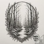 A melancholic watercolor sketch of the zone f… – tattoo sketch (№1753139591_0, 21.07.2025 23:13) — tattoovalue.net