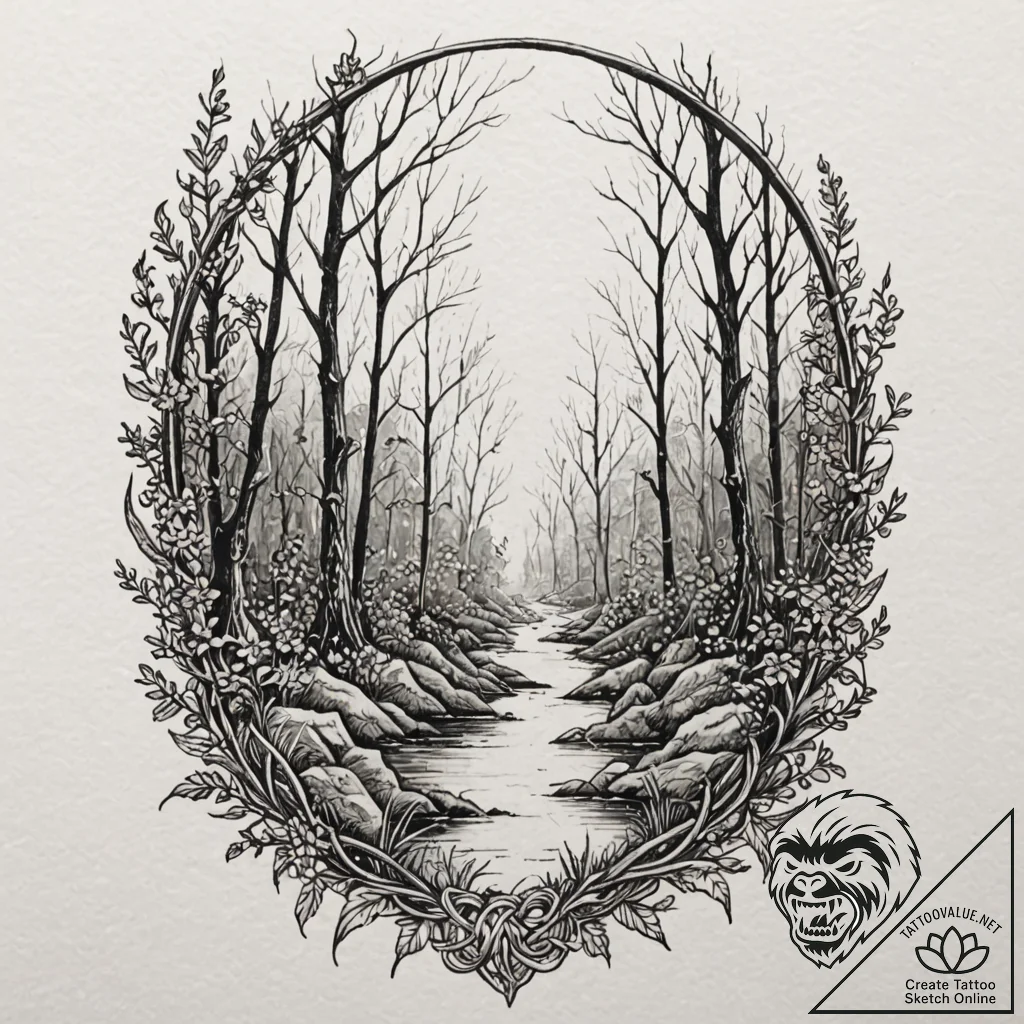 A melancholic watercolor sketch of the zone f... - tattoo sketch (№1753139591_0, 21.07.2025 23:13) — tattoovalue.net