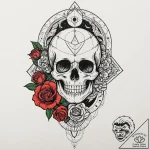 Tattoo sketch a subtle geometric moon phase s… – tattoo sketch (№1753140795_0, 21.07.2025 23:33) — tattoovalue.net
