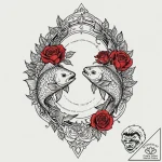 Tattoo design pisces fish as ancient spiritua… – tattoo sketch (№1753140877_0, 21.07.2025 23:34) — tattoovalue.net
