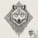 Tattoo design: a wolf and a bear, sacred anim… – tattoo sketch (№1753141985_0, 21.07.2025 23:53) — tattoovalue.net