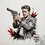 A sketch of captain malcolm reynolds from fir… – tattoo sketch (№1753142156_0, 21.07.2025 23:55) — tattoovalue.net