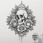 Abstraction, artistic tattoo sketch, on a cle… – tattoo sketch (№1753142920_0, 22.07.2025 00:08) — tattoovalue.net