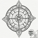 Tattoo sketch: a simple kolovrat amulet, desi… – tattoo sketch (№1753143604_0, 22.07.2025 00:20) — tattoovalue.net