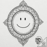 A minimalist tattoo of the comedian’s smiley… – tattoo sketch (№1753144221_0, 22.07.2025 00:30) — tattoovalue.net