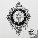 Tattoo sketch a tiny celestial body on the in… – tattoo sketch (№1753144298_0, 22.07.2025 00:31) — tattoovalue.net