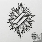 Tattoo design a static charge emanating from… – tattoo sketch (№1753145367_0, 22.07.2025 00:49) — tattoovalue.net