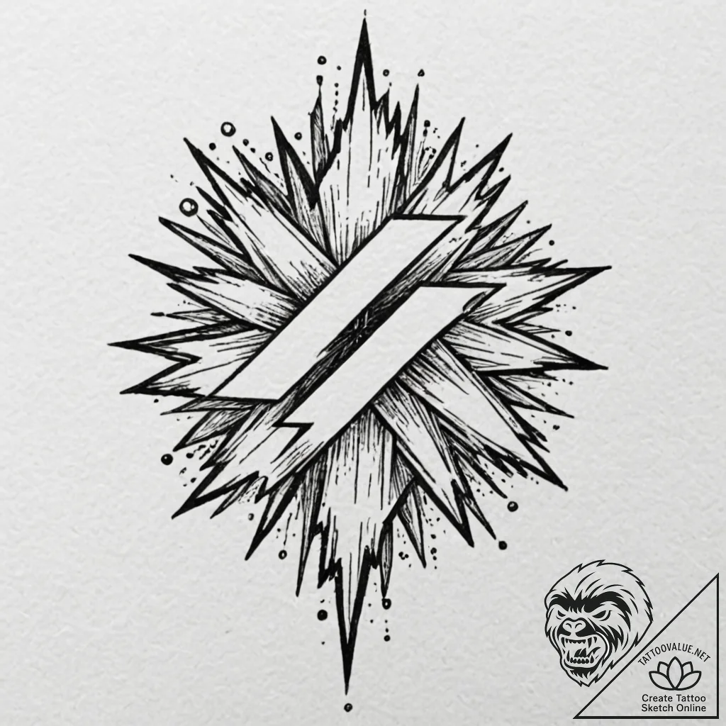 Tattoo design a static charge emanating from... - tattoo sketch (№1753145367_0, 22.07.2025 00:49) — tattoovalue.net
