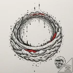 Tattoo design a single, perfect ripple expand… – tattoo sketch (№1753145793_0, 22.07.2025 00:56) — tattoovalue.net