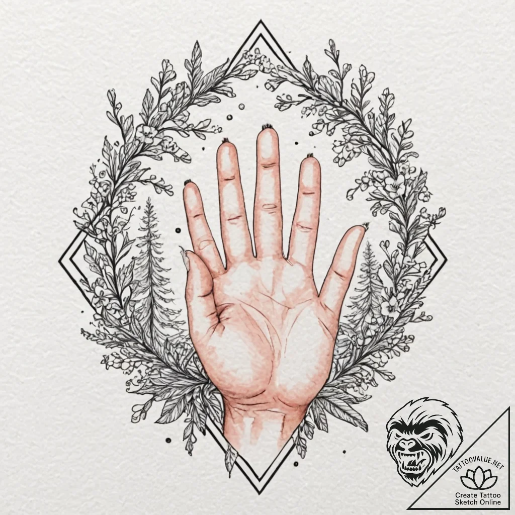 Tattoo sketch: a scene of spring awakening, w... - tattoo sketch (№1753146218_0, 22.07.2025 01:03) — tattoovalue.net