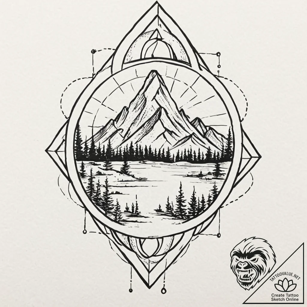 Tattoo sketch a stylized loading screen progr... - tattoo sketch (№1753146641_0, 22.07.2025 01:10) — tattoovalue.net