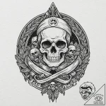 Tattoo design a stylized “game over” screen w… – tattoo sketch (№1753146727_0, 22.07.2025 01:12) — tattoovalue.net