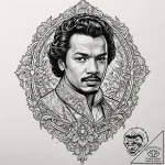 Neo-traditional tattoo of lando calrissian, c… – tattoo sketch (№1753146813_0, 22.07.2025 01:13) — tattoovalue.net