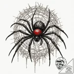 A sketch of shelob the spider, lurking in her… – tattoo sketch (№1753148259_0, 22.07.2025 01:37) — tattoovalue.net