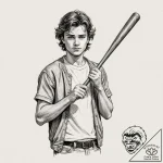 A graphic novel style portrait of steve harri… – tattoo sketch (№1753149372_0, 22.07.2025 01:56) — tattoovalue.net