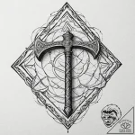 Tattoo design: a geometric representation of… – tattoo sketch (№1753149456_0, 22.07.2025 01:57) — tattoovalue.net