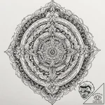 Tattoo sketch an abstract geometric pattern c… – tattoo sketch (№1753150140_0, 22.07.2025 02:09) — tattoovalue.net
