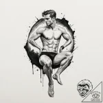 A watercolor tattoo of a “lap dance” from stu… – tattoo sketch (№1753151671_0, 22.07.2025 02:34) — tattoovalue.net
