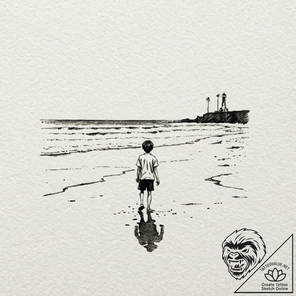 A sketch of the iconic final shot of the 400... - tattoo sketch (№1753152009_0, 22.07.2025 02:40) — tattoovalue.net