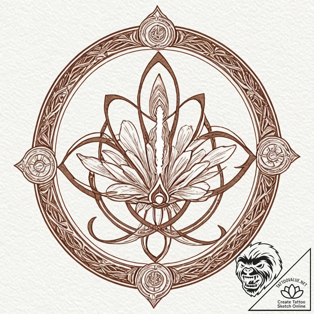 Linework tattoo of the jedi order symbol, cle... - tattoo sketch (№1753152938_0, 22.07.2025 02:55) — tattoovalue.net