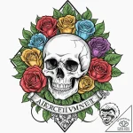 Tattoo sketch a glowing “achievement unlocked… – tattoo sketch (№1753153193_0, 22.07.2025 02:59) — tattoovalue.net