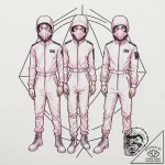 A sketch of the guards in their pink jumpsuit… – tattoo sketch (№1753153531_0, 22.07.2025 03:05) — tattoovalue.net