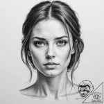 Tattoo design a deep, thoughtful gaze, reflec… – tattoo sketch (№1753153789_0, 22.07.2025 03:09) — tattoovalue.net