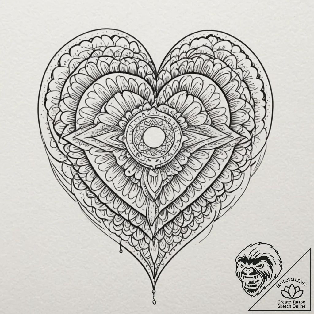 Tattoo sketch a minimalist, unbroken linework... - tattoo sketch (№1753154256_0, 22.07.2025 03:17) — tattoovalue.net