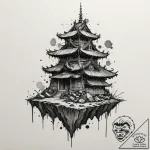 A trash polka tattoo of sukuna’s domain expan… – tattoo sketch (№1753154411_0, 22.07.2025 03:20) — tattoovalue.net