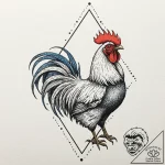 Rooster, tattoo flash sheet design, vibrant c… – tattoo sketch (№1753154646_0, 22.07.2025 03:24) — tattoovalue.net