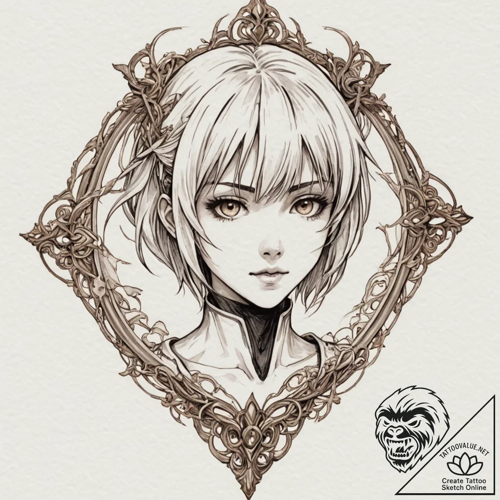 A watercolor tattoo of rei ayanami from evang... - tattoo sketch (№1753154722_0, 22.07.2025 03:25) — tattoovalue.net