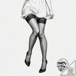 Stockings – tattoo sketch (№1753154956_0, 22.07.2025 03:29) — tattoovalue.net