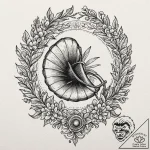 A gramophone with flowers growing out of the… – tattoo sketch (№1753158484_0, 22.07.2025 04:28) — tattoovalue.net